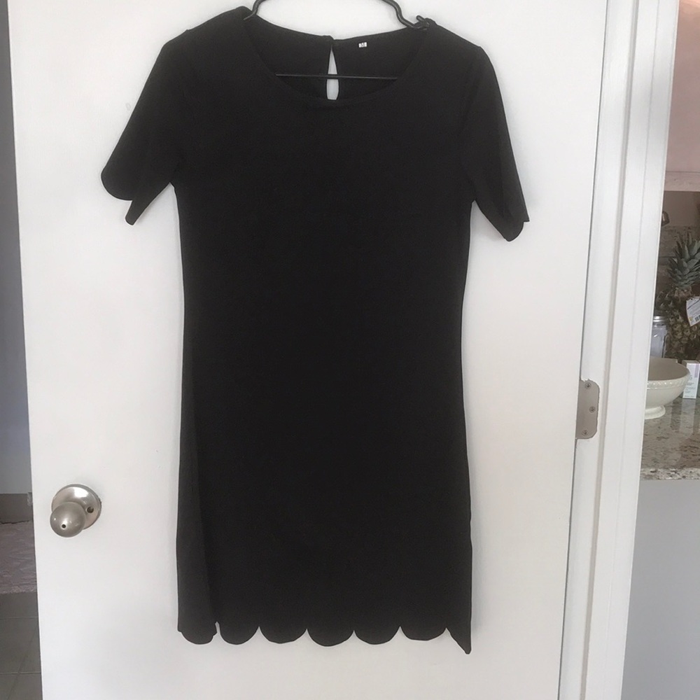 Black scalloped dress